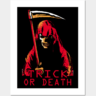 Trick or Death Halloween Retro Pixel art Posters and Art